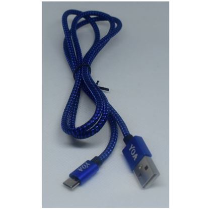 صورة Braided Micro-USB Data Cable-Black/Blue