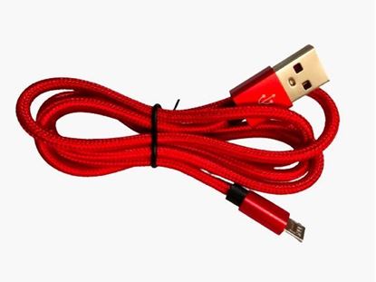 Picture of Braided Micro-USB Data Cable  - Red