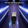 صورة PD Type-C To Type-C Fast Charging Cable - Light Red - 3 A